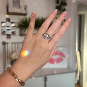 Charmed Aroma 925 Sterling Silver Floral Ring size 7